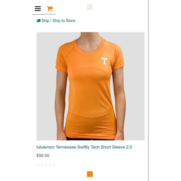 Lululemon Tennessee Swiftly Tech Short Sleeve Shirt Size 0 - Picture 1 of 5